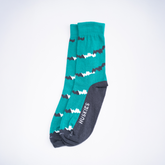 Jagged Art - Teal Blue / Ash and White